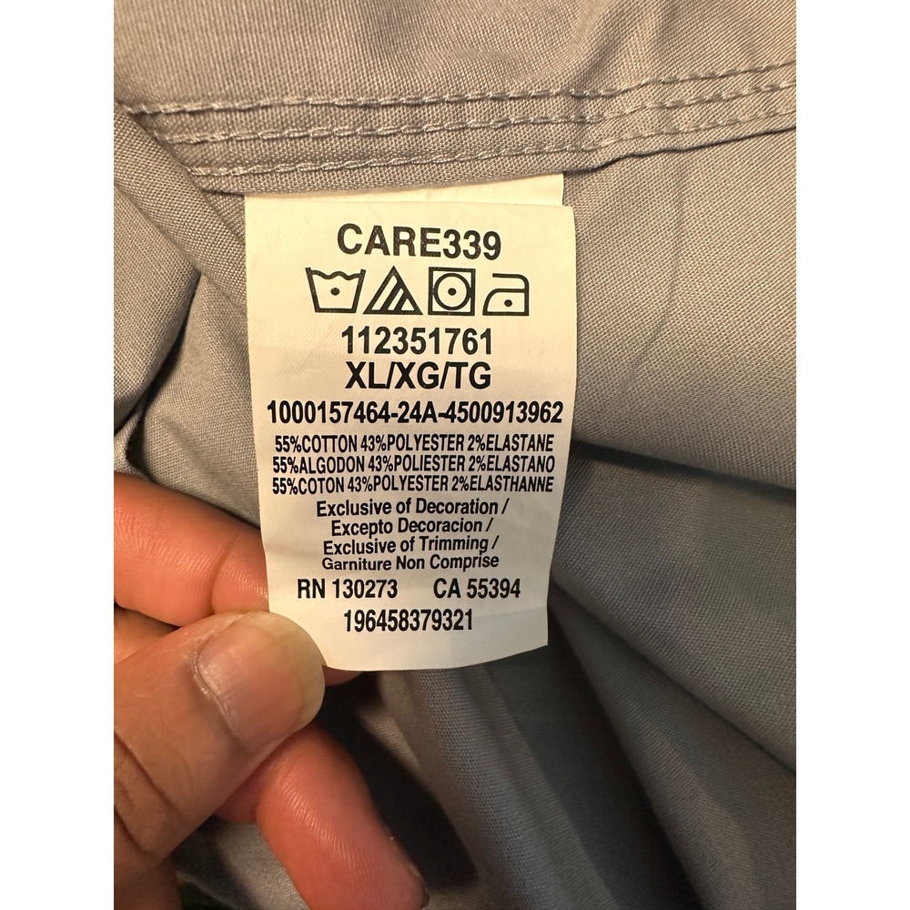 Wrangler Mens Relaxed Stretch Short Sleeve Shirt Gray Sunglass Cleaner XL NWOT - Picture 8 of 10